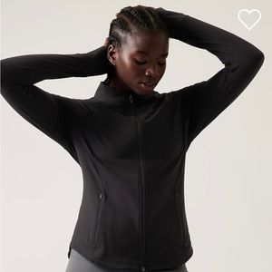 Athleta Salutation Zip Up in Black